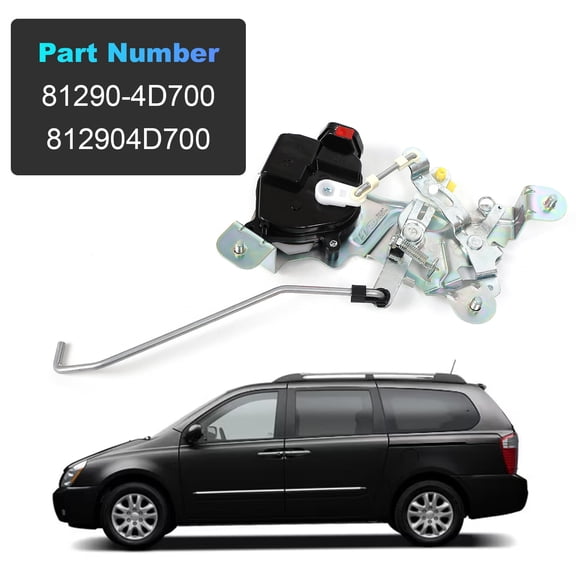 NURATIT Rear Tail Gate Bell Crank Actuator Assembly Part Number 81290-4D700 for Kia Sedona Minivan Models 2010-2014 Direct Replacement Liftgate Lock Mechanism