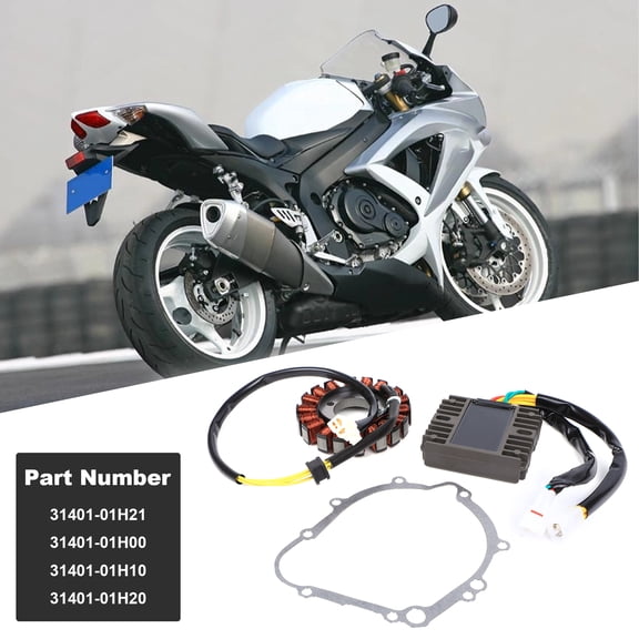 NURATIT Stator and Regulator Rectifier with Gasket Replacement for Suzuki GSXR600 GSX-R600 Motorcycle Models 2006-2024 Complete Charging System