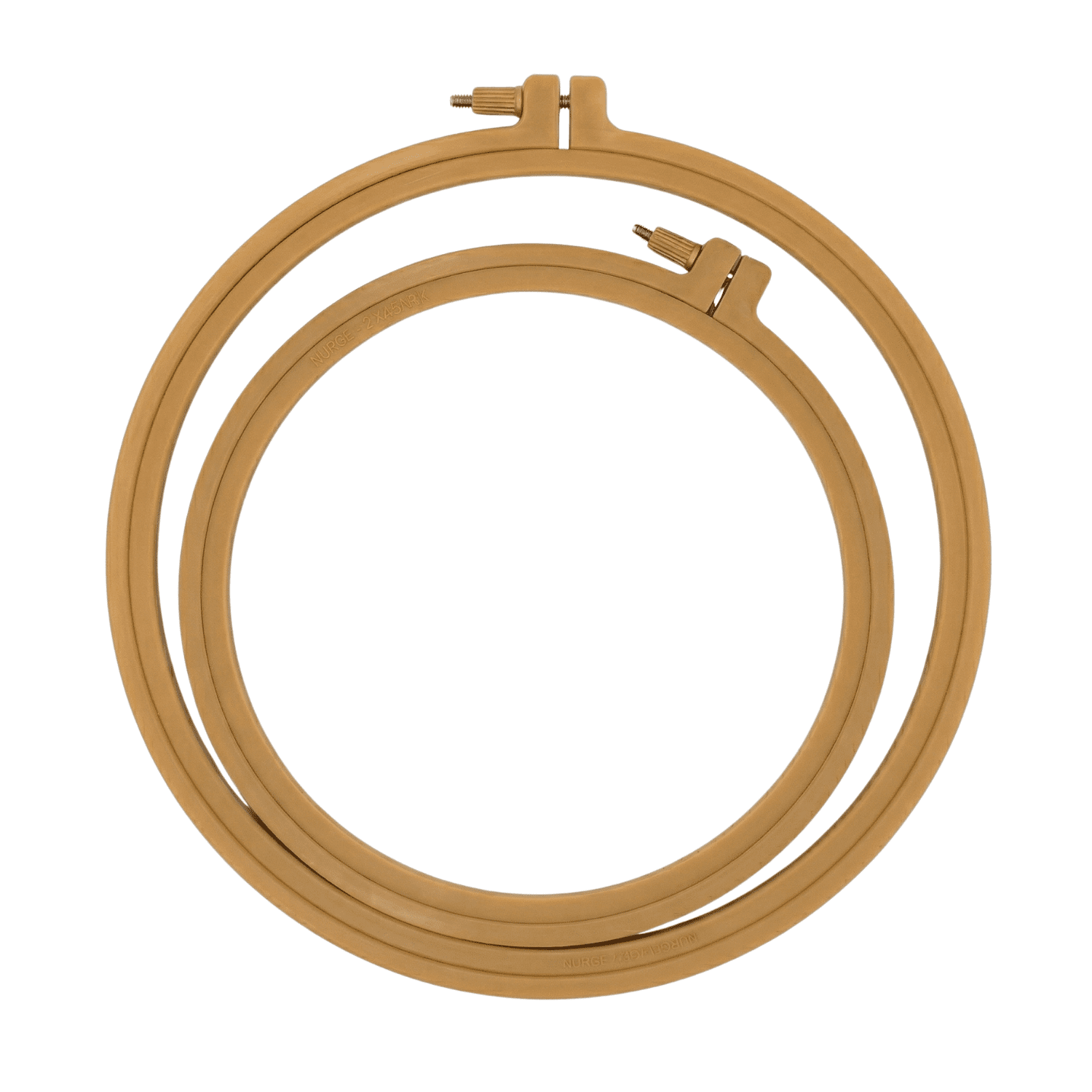 NURGE Beige 2 Pcs Set – Round Embroidery Hoops, ABS Plastic Embroidery ...