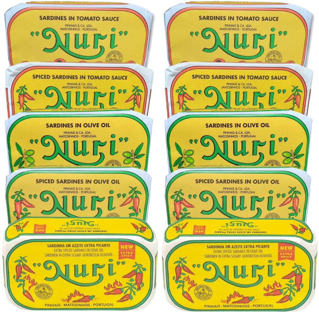 NURI Portuguese Sardines Complete Collection 10 Pack Variety by