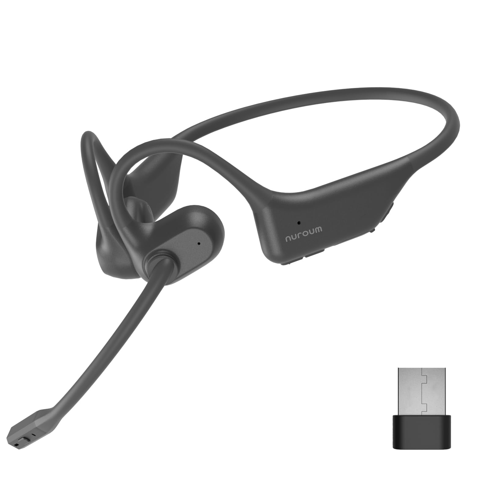 NUROUM OpenEar Pro 2 Headphones with Mic, Bluetooth 5.3 for Work