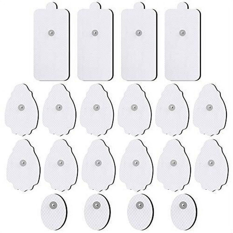 TENS Unit Replacement Pads, 40 Pcs Premium Quality Snap Replacement  Electrodes for TENS and EMS Muscle Stimulator, Using 3.5mm Snap Connector