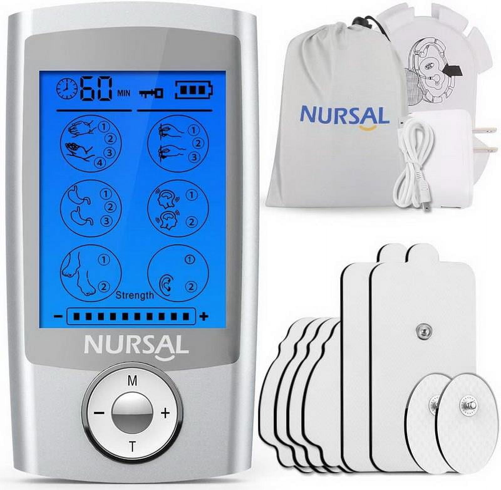 Comfier Tens Unit Muscle Stimulator with 2 Channels, Electric Pulse Back Massager for Pain Relief Therapy with 24 Modes-CF-8015