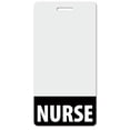 thumbnail image 1 of NURSE Heavy Duty Vertical Black (100 pack) - Spill & Tear Proof Cards - 2 Sided USA Printed Quick Role Identifier ID Tag Backer by BadgeZoo, 1 of 2