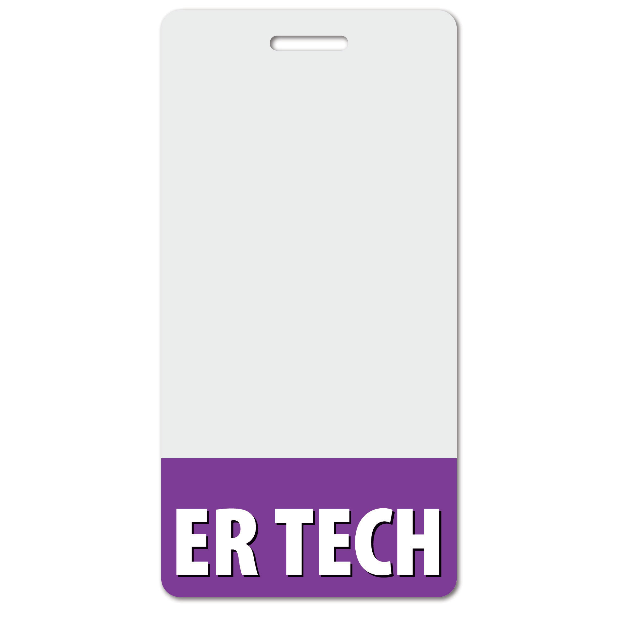 NURSE Heavy Duty Vertical Purple (50 pack) - Spill & Tear Proof Cards - 2 Sided USA Printed Quick Role Identifier ID Tag Backer by BadgeZoo