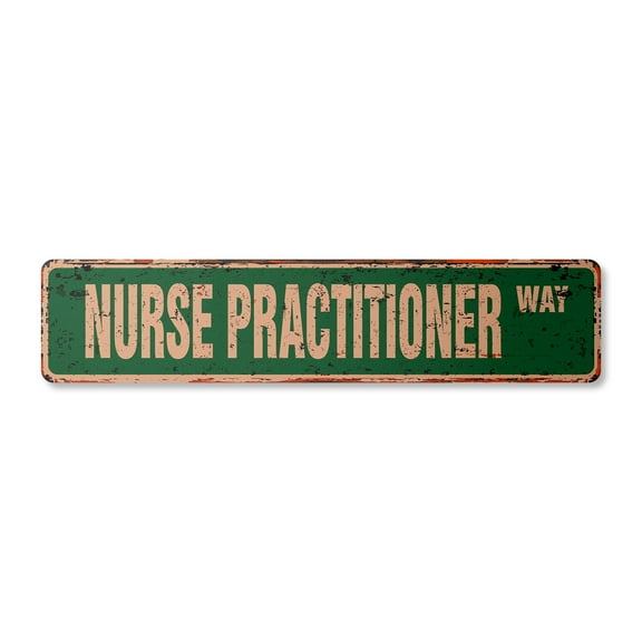 NURSE PRACTITIONER Vintage Plastic Street Sign nurses np physician assistant medical | Indoor/Outdoor |  24" Wide