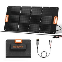 NURZVIY 100 Watt Foldable Portable Solar Panel 100W Solar Charger for Camping, Outdoor and RV, Compatible with BLUETTI, Anker, Goal Zero Portable Power Stations