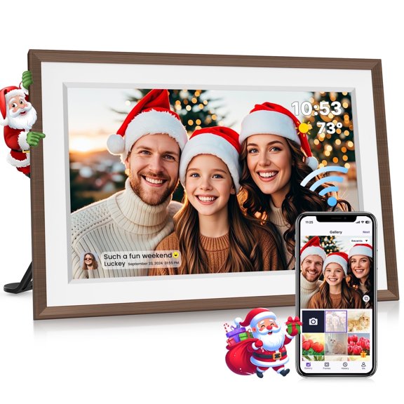 NUSICAN 10.1" Digital Picture Frame - Smart Cloud Electric Best Digital Frame for Gifting -Send Instant Photos Videos from Phone Anywhere | Quick & Easy Setup Over WiFi - Free "Uhale" App | Black