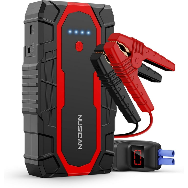 NUSICAN Battery Jump Starter, 1500A Peak 18000mAh Car Jump Starter Portable,  12V Auto Jump Box Power Pack (up to 7L Gas or 5.5L Diesel Engine) with Dual  USB Quick Charge & LED