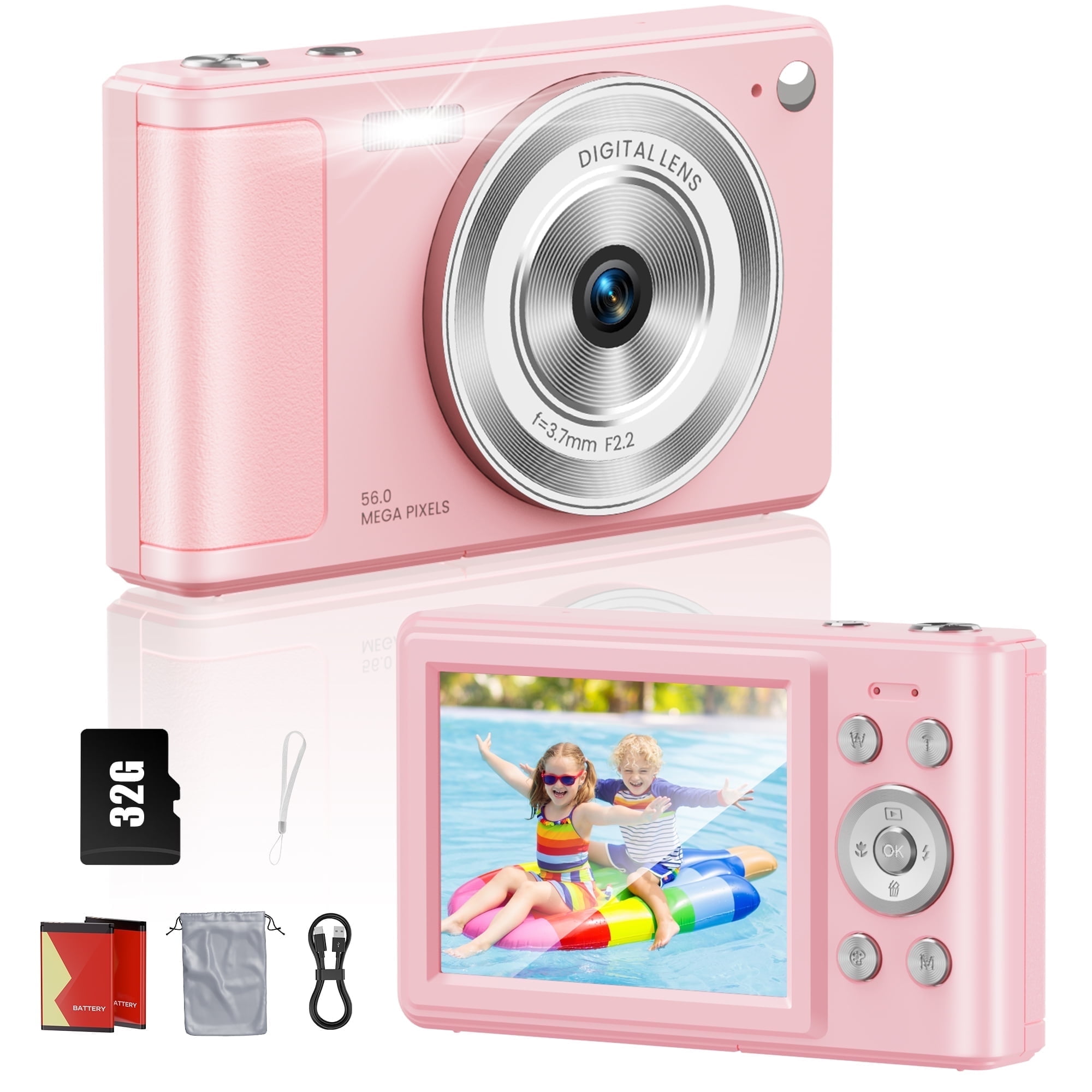 Free Shipping! NUSICAN Digital Camera, 56MP FHD 1080P Point