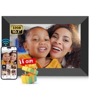 NUSICAN Digital Photo Frames 10.1 , WiFi Digital Frame with 32GB Memory, Touch Screen Electric Picture Video Frame Share Instant Photo from Anywhere, Best Mothers Day Gift