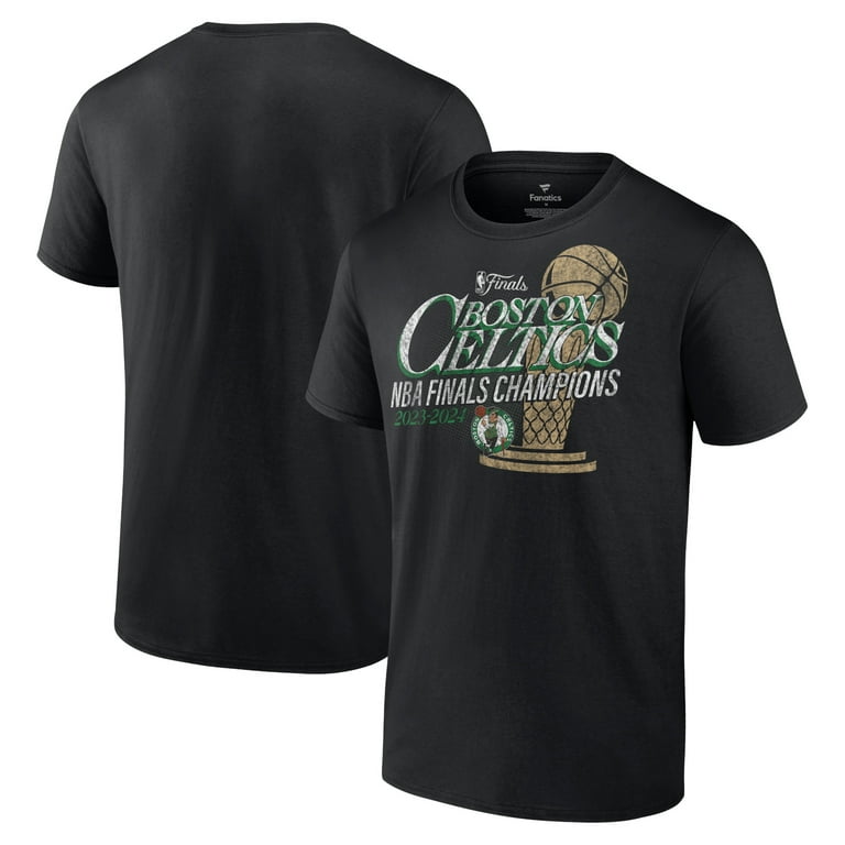 Men s Fanatics Black Boston Celtics 2024 NBA Finals Champions Fast Break Finish Trophy T Shirt Walmart