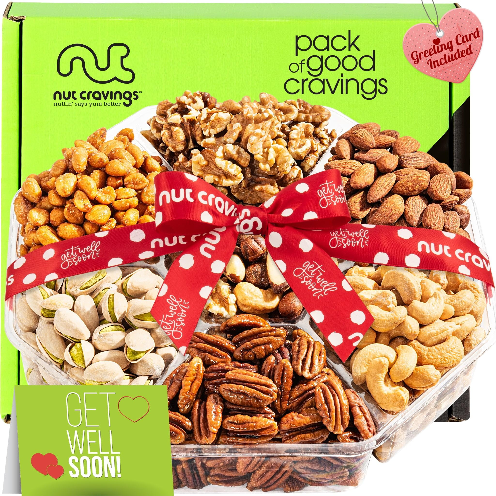 NUT CRAVINGS Gourmet Collection DEF29 - Get Well Soon, Nuts Gift Basket ...