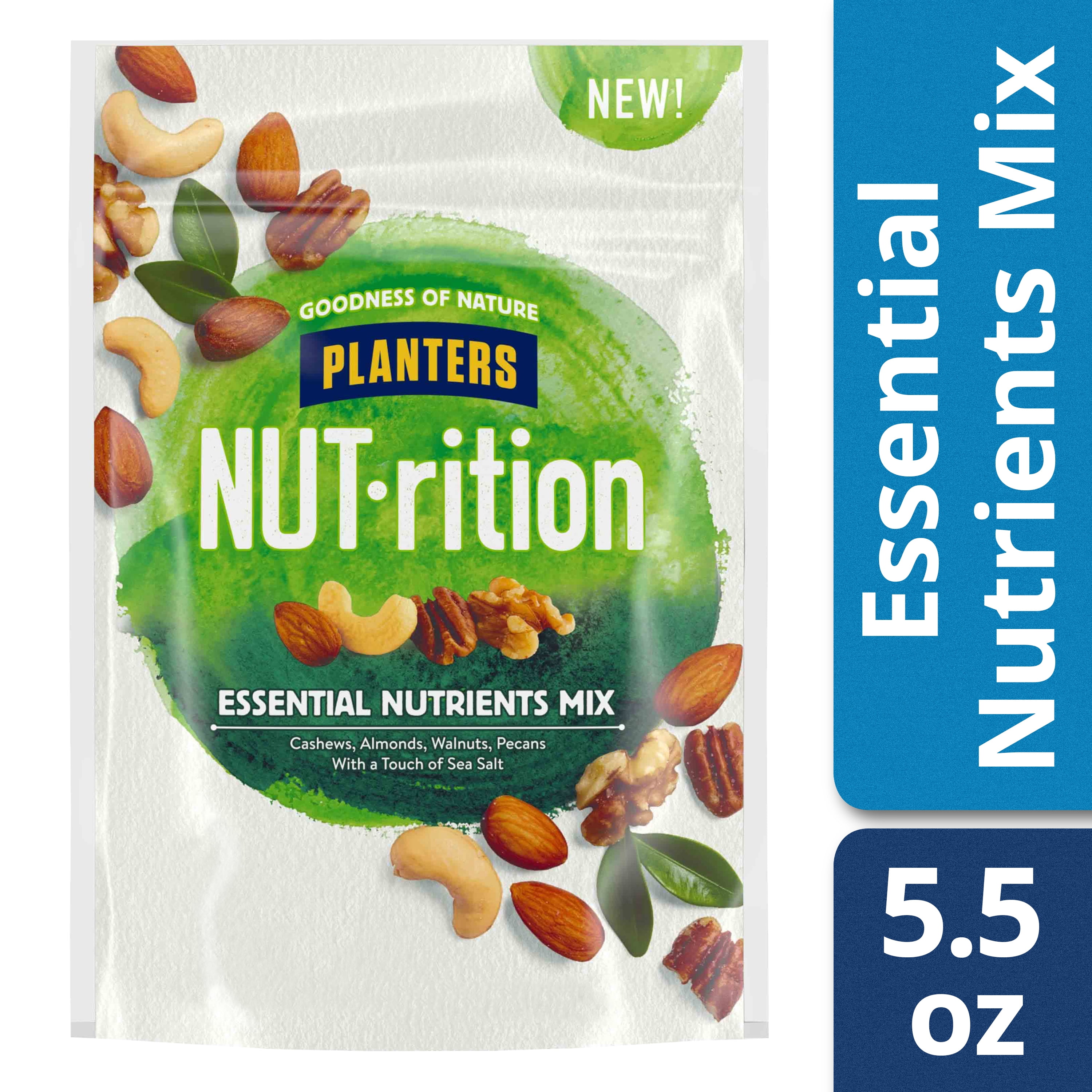 NUTrition Essential Nutrients Nut Mix with Cashews, Almonds, Walnuts