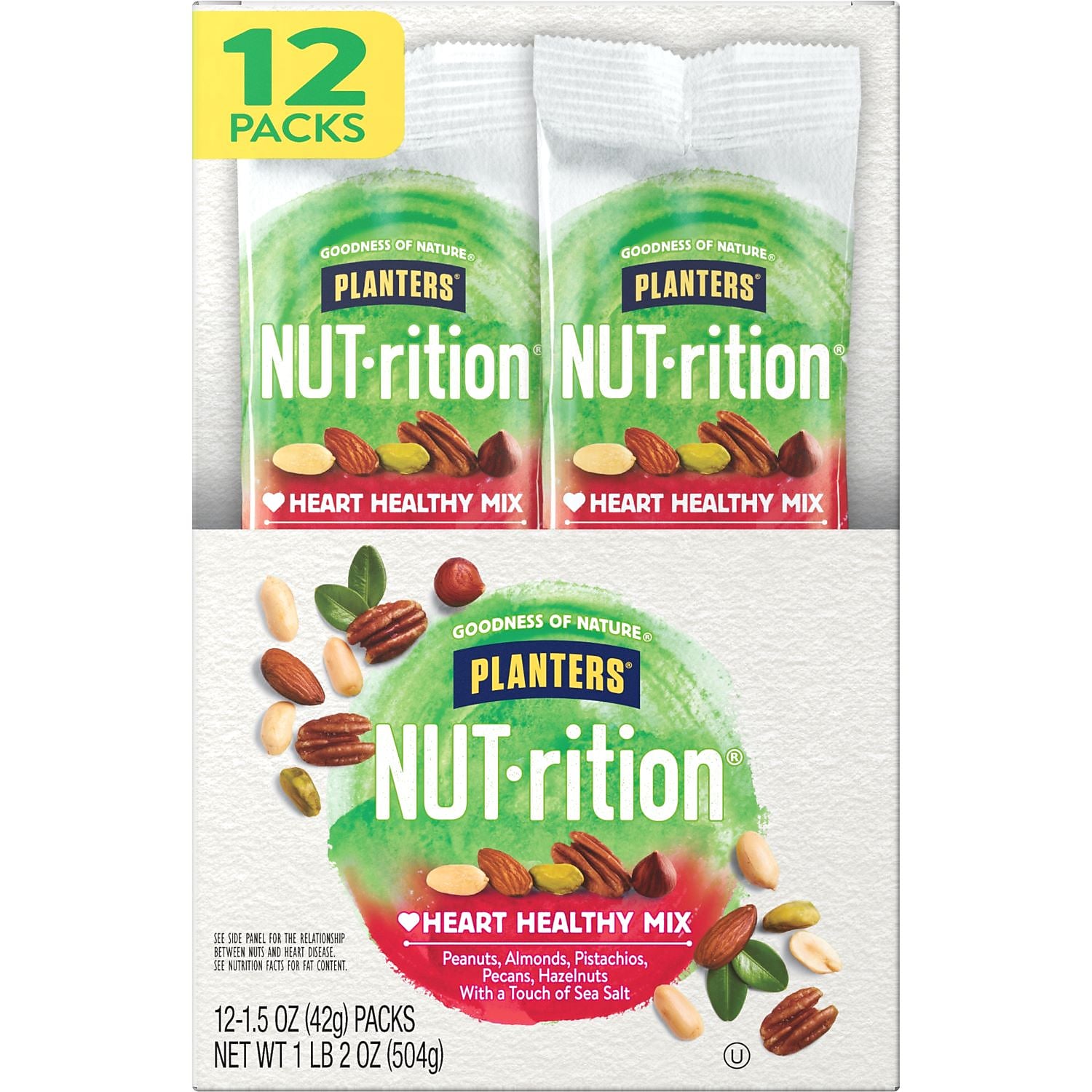 NUTrition Heart Healthy Nut Mix with Peanuts, Almonds, Pistachios