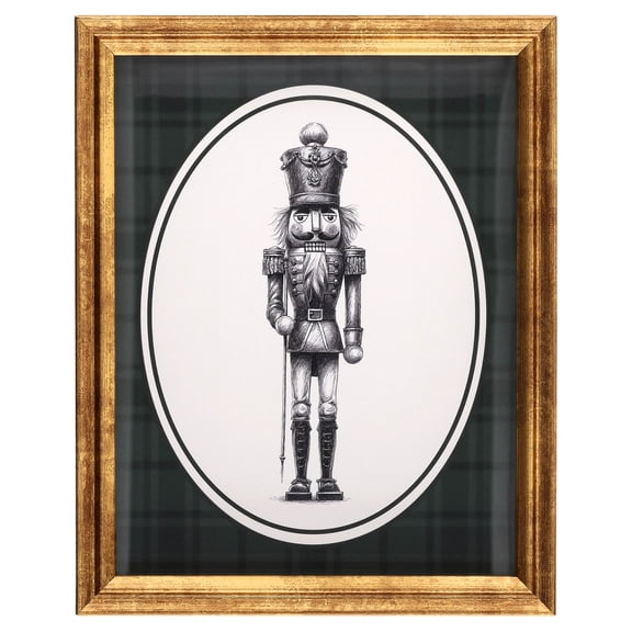 My Texas House Nutcracker Print Framed Christmas Wall Art, Multicolor, 8" x 10"
