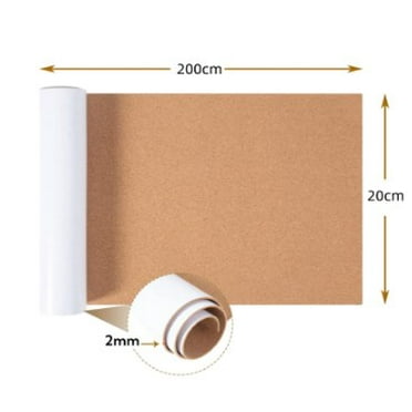 NUTEDOM 1 Roll Cork Roll With Adhesive Backing Corkboard Roll Cork Shelf Liner Cork Sheet Cork Board Roll Photo Board Message Board Home Decor