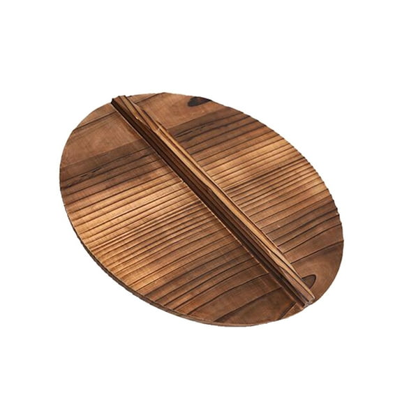 NUTEDOM 11.8" Wooden Wok Lid for Stainless Steel Cookware