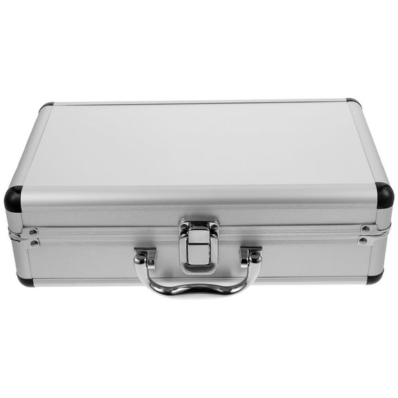 NUTEDOM 12" Aluminum Lock Briefcase w/ Foam - Portable Tool/Laptop Case for Men, White
