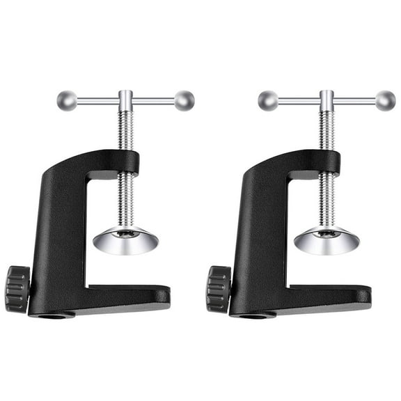 NUTEDOM Aluminum C-Clamp for Desk Lamp - Black