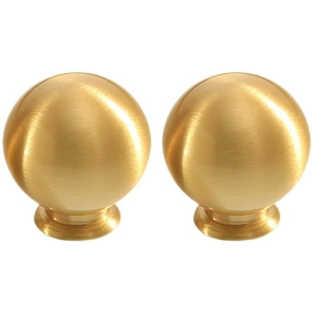 NUTEDOM Antique Brass Ball Knobs for Dresser Cabinet (2pcs)