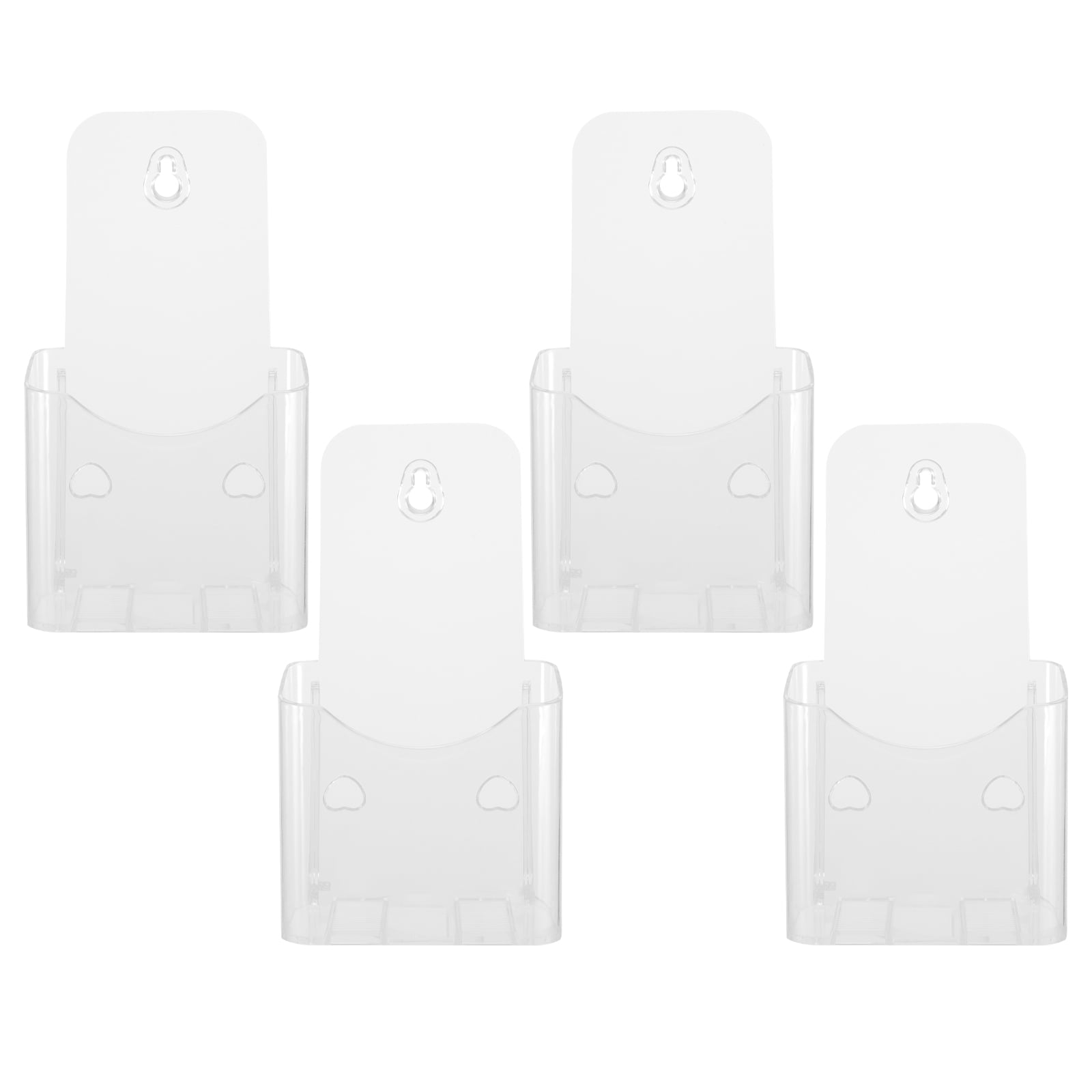 NUTEDOM Clear Plastic Desktop Brochure Holder Stand Set Of 4 nutedom-clear-plastic-desktop-brochure-holder-stand-set-of-4