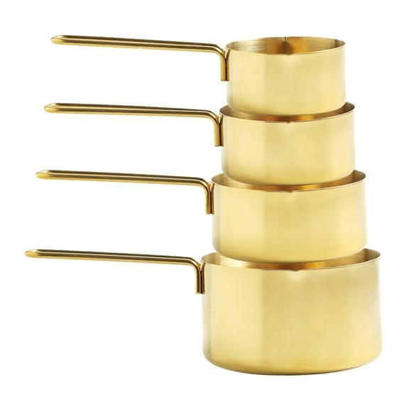 NUTEDOM Stainless Steel Measuring Cups & Spoon Set - Gold, 4PCS