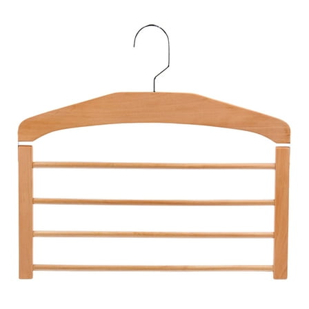 HINTRMENT Wooden Hanger Multi Layer Hangers For Pants 1Pack 15X14X0.5In
