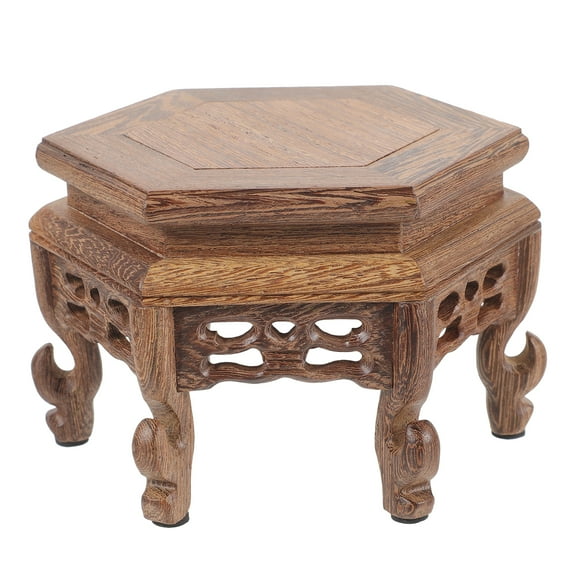 NUTEDOM Wooden Stool Plant Stand for Indoor Outdoor Garden