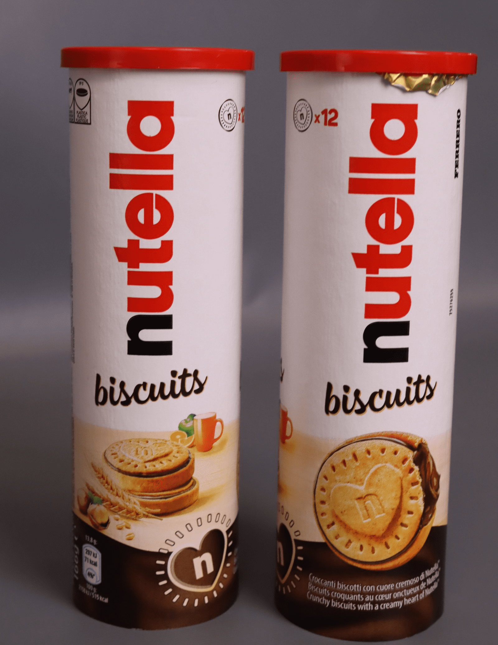 Nutella Cookies Delicious Nutella Cookies with Hazelnut Spread in an Uncrushed Tube, Nutella Snacks 12 Cookies, 166 G, Pack of 2 (DL Packaging)