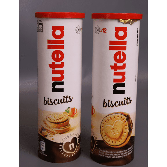 Nutella Cookies Delicious Nutella Cookies with Hazelnut Spread in an Uncrushed Tube, Nutella Snacks 12 Cookies, 166 G, Pack of 2 (DL Packaging)