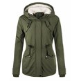 thumbnail image 1 of NUTEXROL Women's Winter Thicken Hooded Sherpa Lined Parka Military Anorak Jacket Warm Short Cotton Coats for Women, 1 of 6
