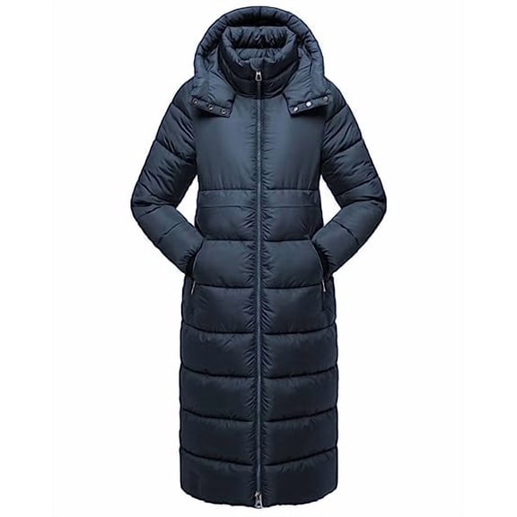 NUTEXROL Womens Winter Maxi Long Parka Coats Puffer Down Quilted Jacket with Hood