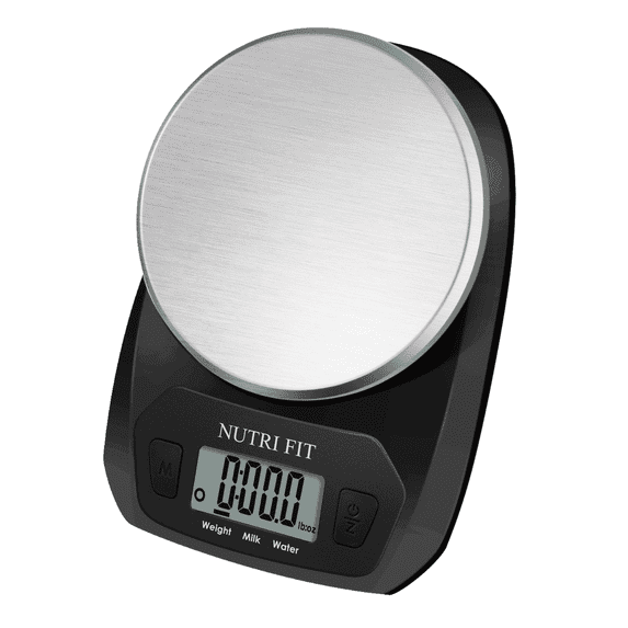NUTRI FIT Kitchen Scale Digital Food Scale in Grams and Ounces for Weight Loss Baking Cooking Stainless Steel Fingerprint Resistant