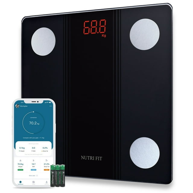 NUTRI FIT Smart Scale for Body Weight Digital Bathroom Scales with