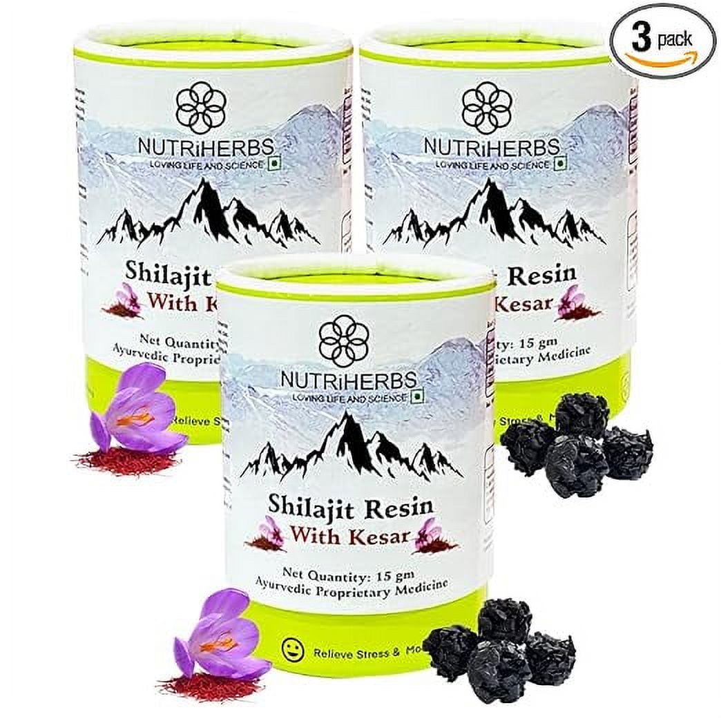 NUTRI HERBS Pure Himalayan Shilajit Resin for Stamina, Endurance