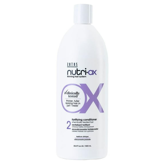 NUTRI-OX Fortifying Conditioner 33.8oz for Thicker, Fuller-Looking Hair | Color Treated Hair | Peppermint | Clinically & Dermatologically Tested | Color-Safe