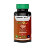 NUTRITUNES NutriOm3 500mg Krill Oil (60 Softgels) | Easy to Absorb Krill Oil for Heart Health - Non-GMO, GMP-Certified, and Allergen Free