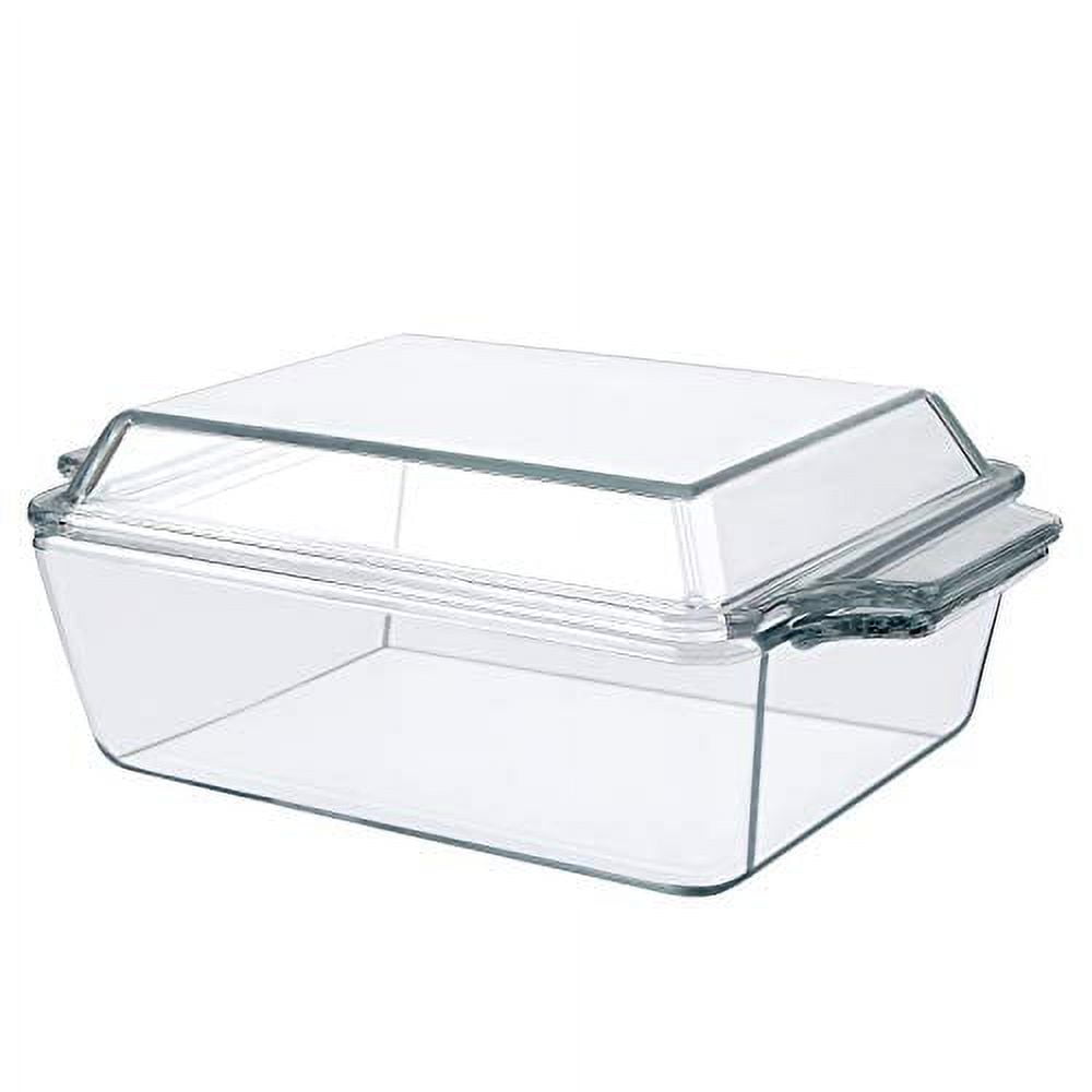 NUTRIUPS Rectangular Glass Casserole With Lid Glass Bakeware Easy Grab Baking Dish Lidded