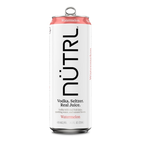 NUTRL Watermelon Vodka Hard Seltzer 720 ml 1 Aluminum Can, 4.5% ABV