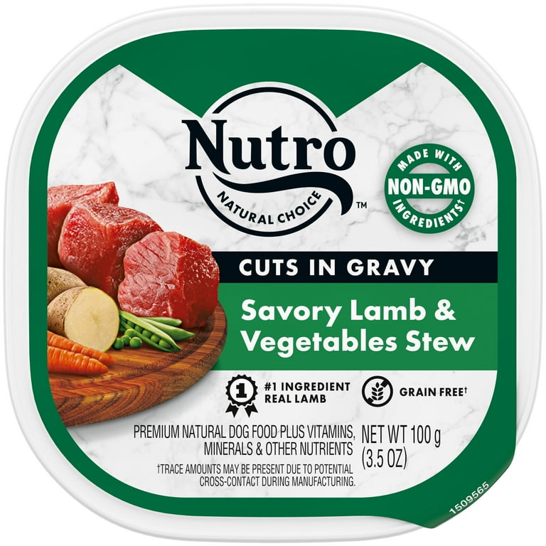 NUTRO Cuts in Gravy Savory Lamb Vegetable Stew Grain Free Wet