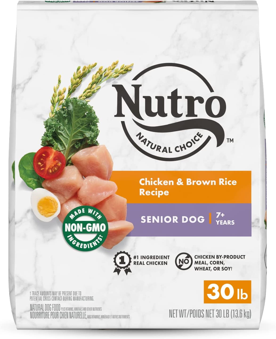 NUTRO NATURAL CHOICE Senior Dry Dog Food Chicken Brown Rice Recipe Dog Kibble 30 lb. Bag Walmart