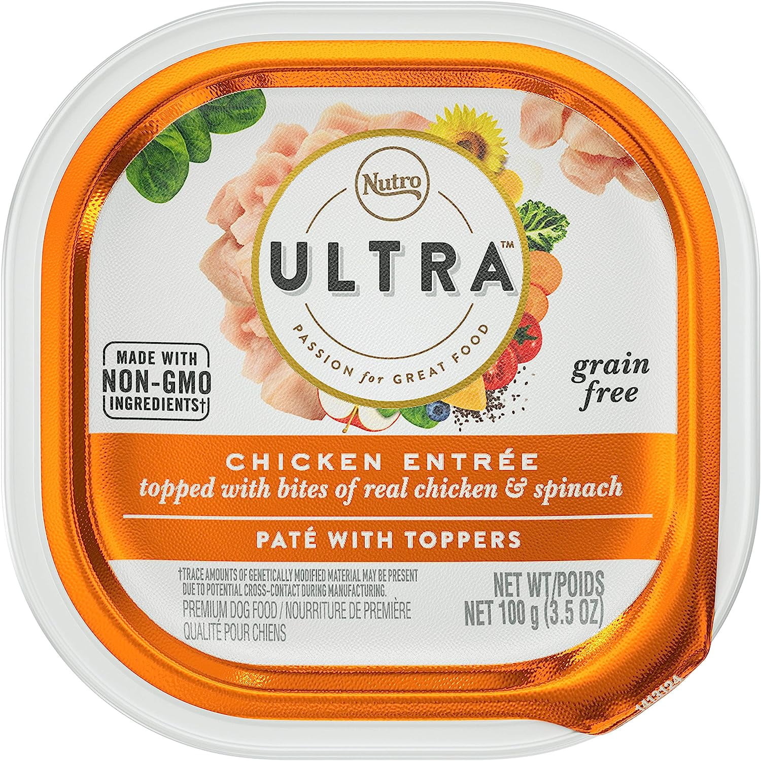 NUTRO ULTRA Grain Free Adult Soft Wet Dog Food Paté With Toppers