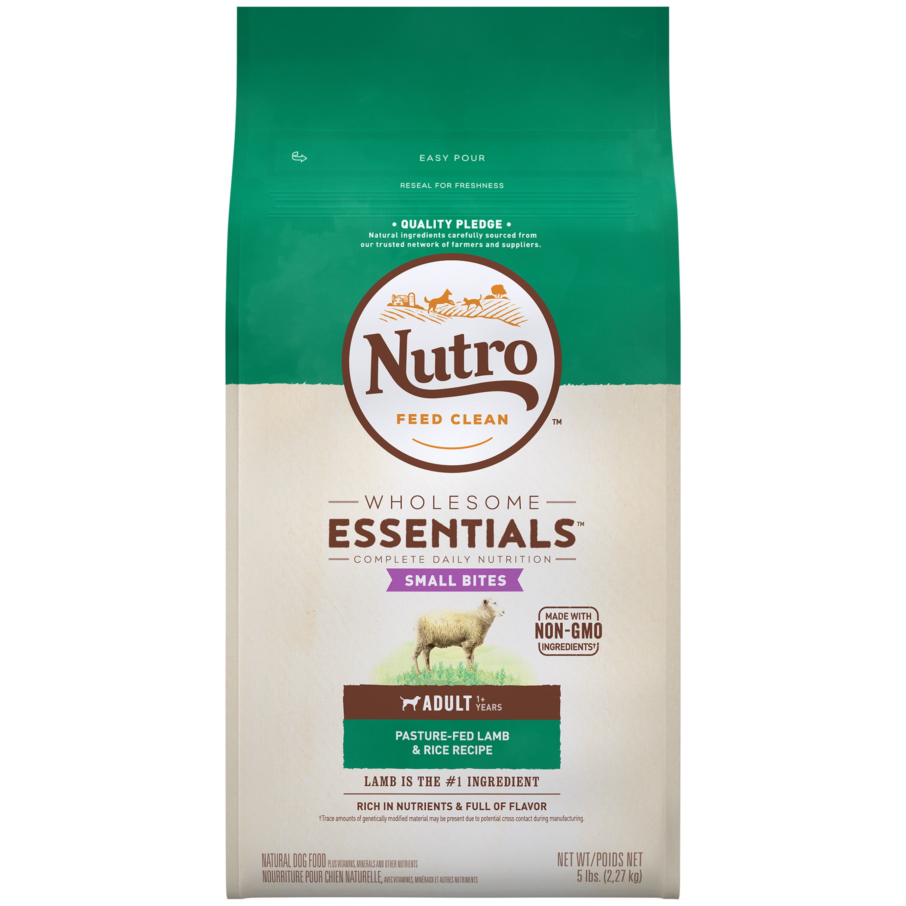 NUTRO WHOLESOME ESSENTIALS Adult Dry Dog Food Small Bites PastureFed
