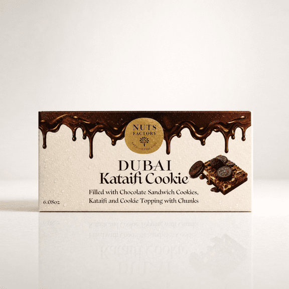 Nuts Factory Dubai Cookie Fusion Chocolate Bars with Chocolate Sandwich Cookies, Crispy Kataifi & Chunky Cookie Topping, Pack of 2 Large Bars #1 Ranked Dubai Chocolate Bars in the World by CNBC