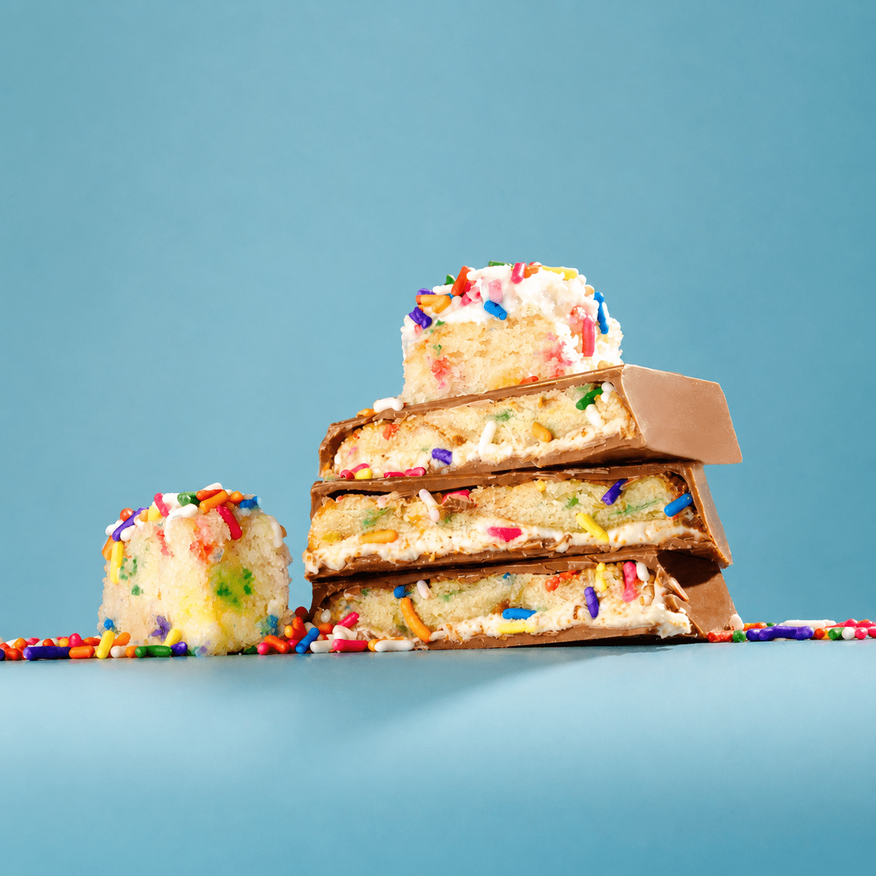 Nuts Factory Dubai Style Birthday Cake Milk Chocolate Bars with Real Cake Filling & Colorful Sprinkles, Pack of 2 Large Bars – #1 Ranked Dubai Chocolate Bars in the World by CNBC