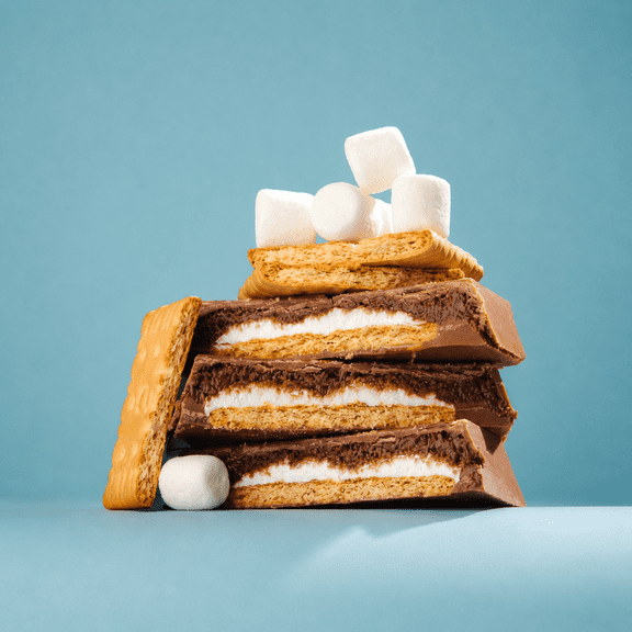 Nuts Factory Dubai Style Smores Chocolate Bars with Graham Cracker, Marshmallow, White Chocolate Cream & Crispy Kataifi, Pack of 2 Large Bars  #1 Ranked Dubai Chocolate Bars in the World by CNBC