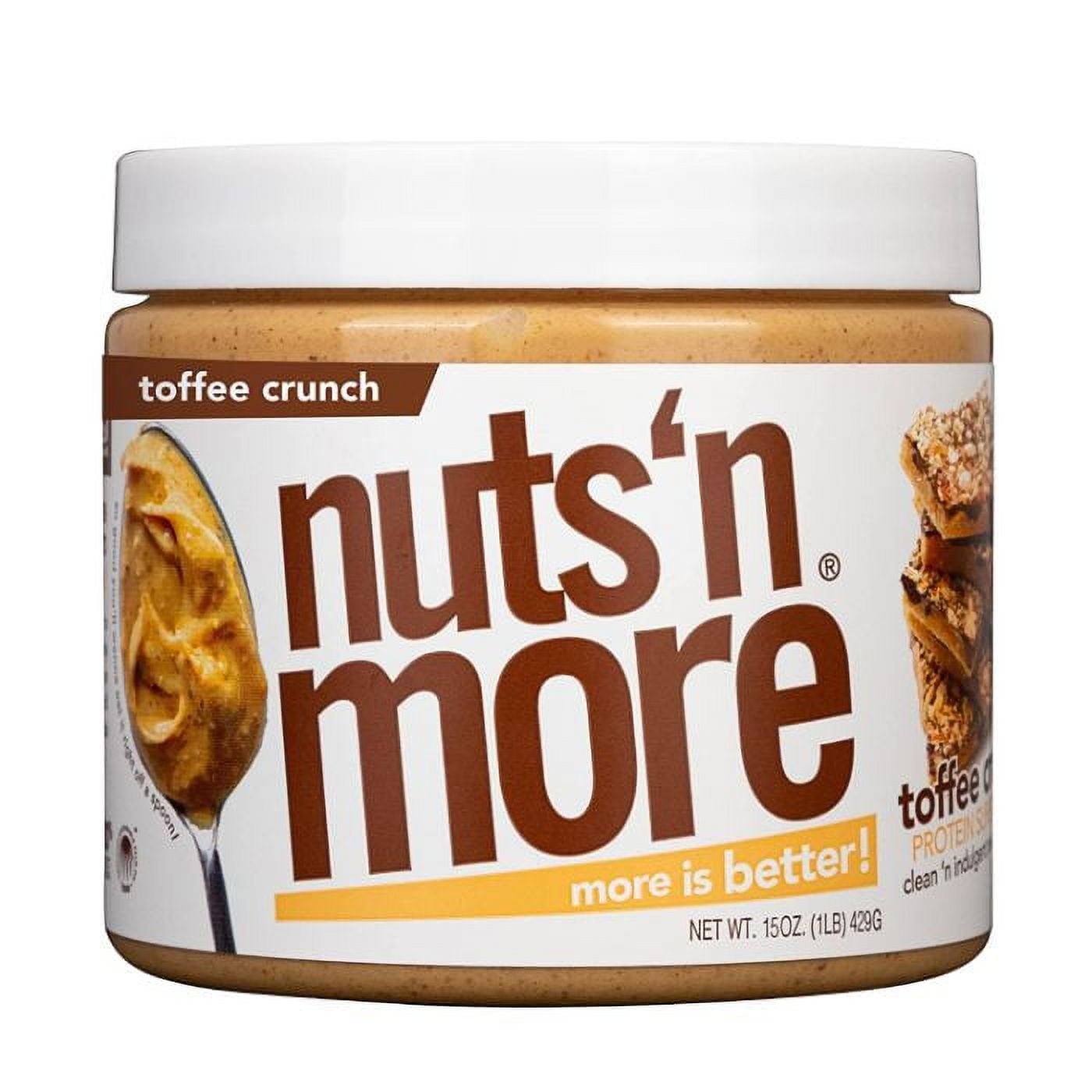 NUTS N MORE SPREAD PB TOFFEE CRUNCH 15 OZ - Pack of 6
