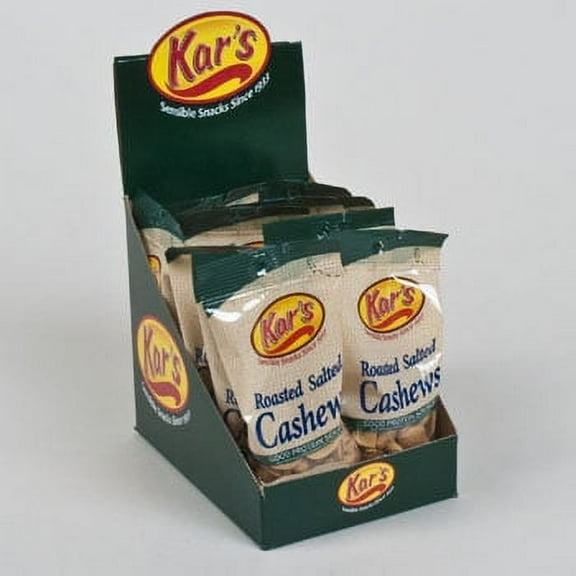 NUTS SALTED CASHEWS 1.5 OZ COUNTER DISPLAY, Case Pack of 36