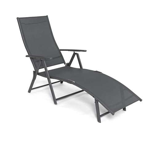 NUU GARDEN Folding Chaise Lounge Pool Chairs,Outdoor Sun Tanning Chairs